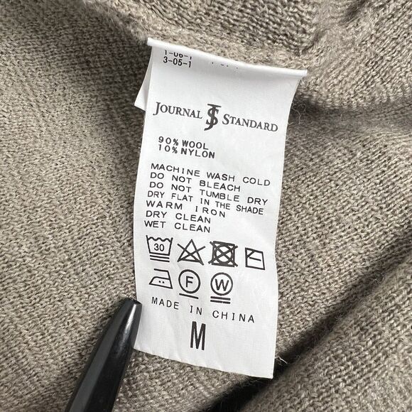 Journal Standard Womens Lahn Combi Wool Tec Open Front Cardigan Sweater Sz M - Picture 5 of 5